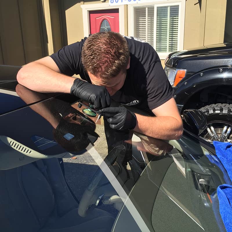 Expert auto glass rock chip repair